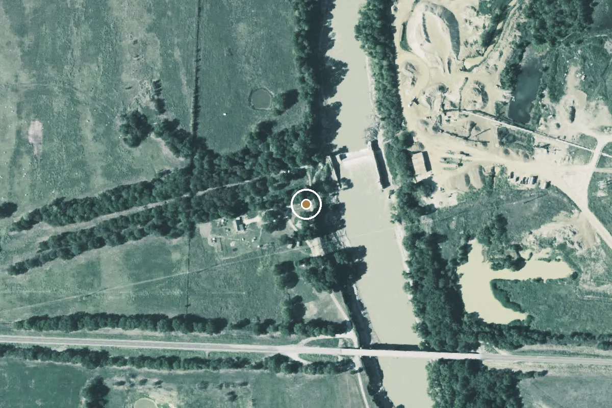 Aerial view of Trinity River Boat Ramp