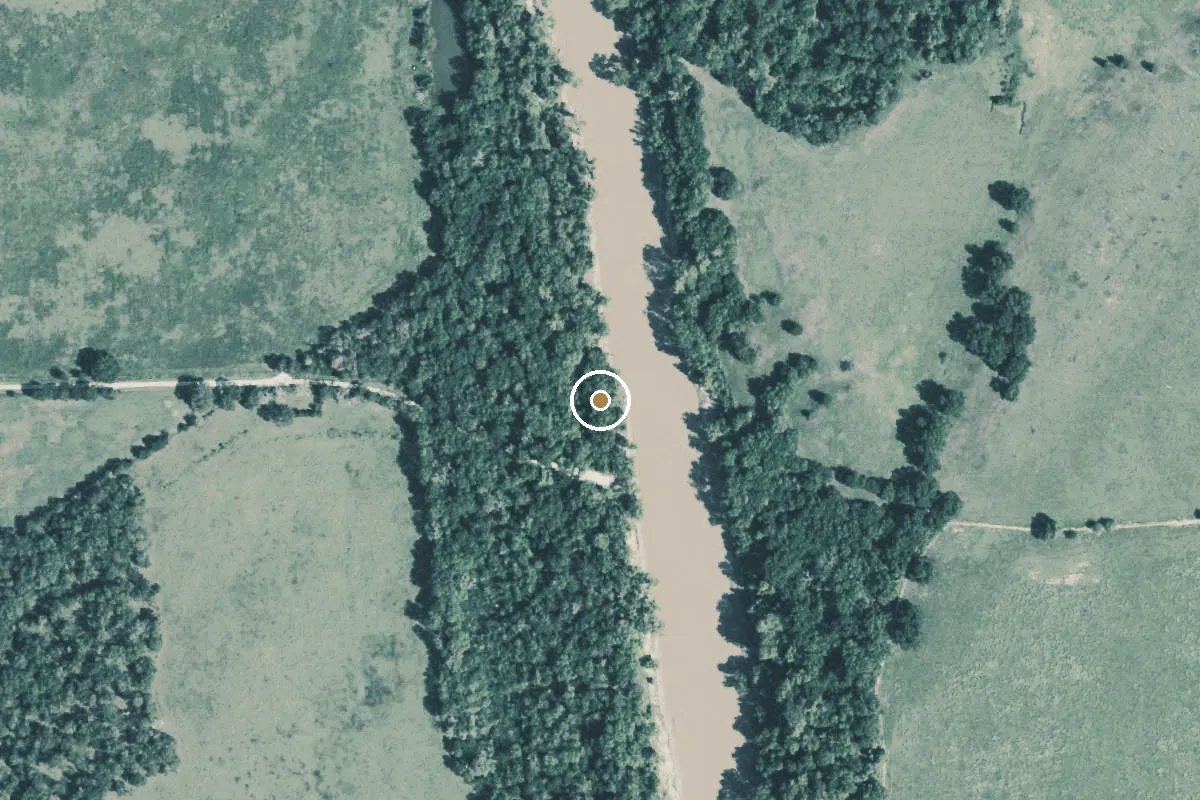 Aerial view of Trinity River Boat Ramp