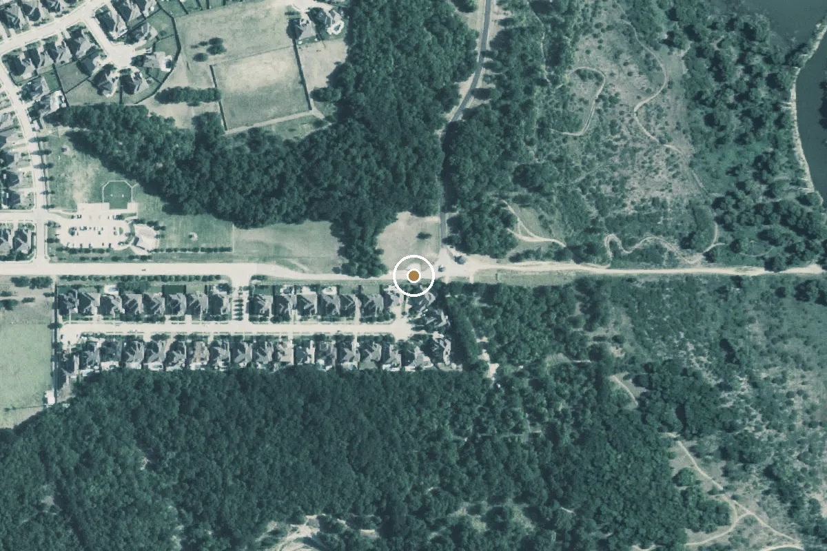 Aerial view of Trophy Club Park Boat Ramp