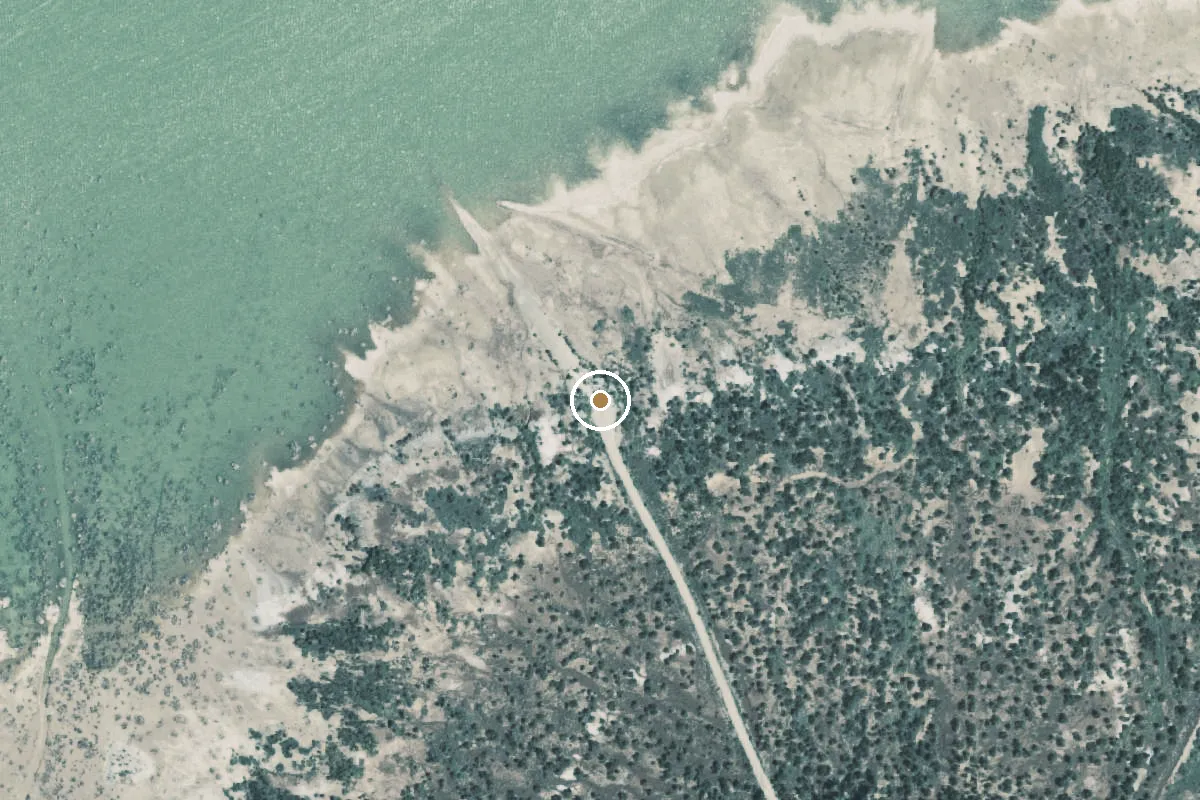 Aerial view of Truscott Lake Boat Ramp