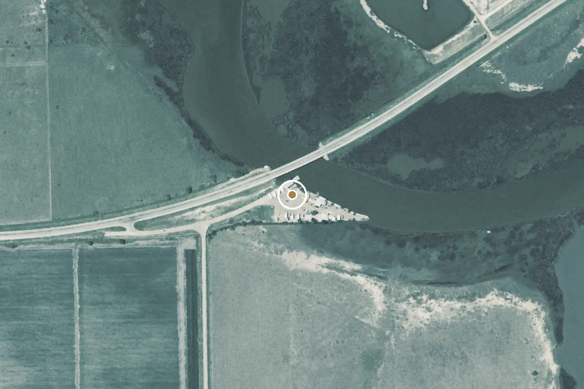 Aerial view of Turtle Bay Boat Ramp