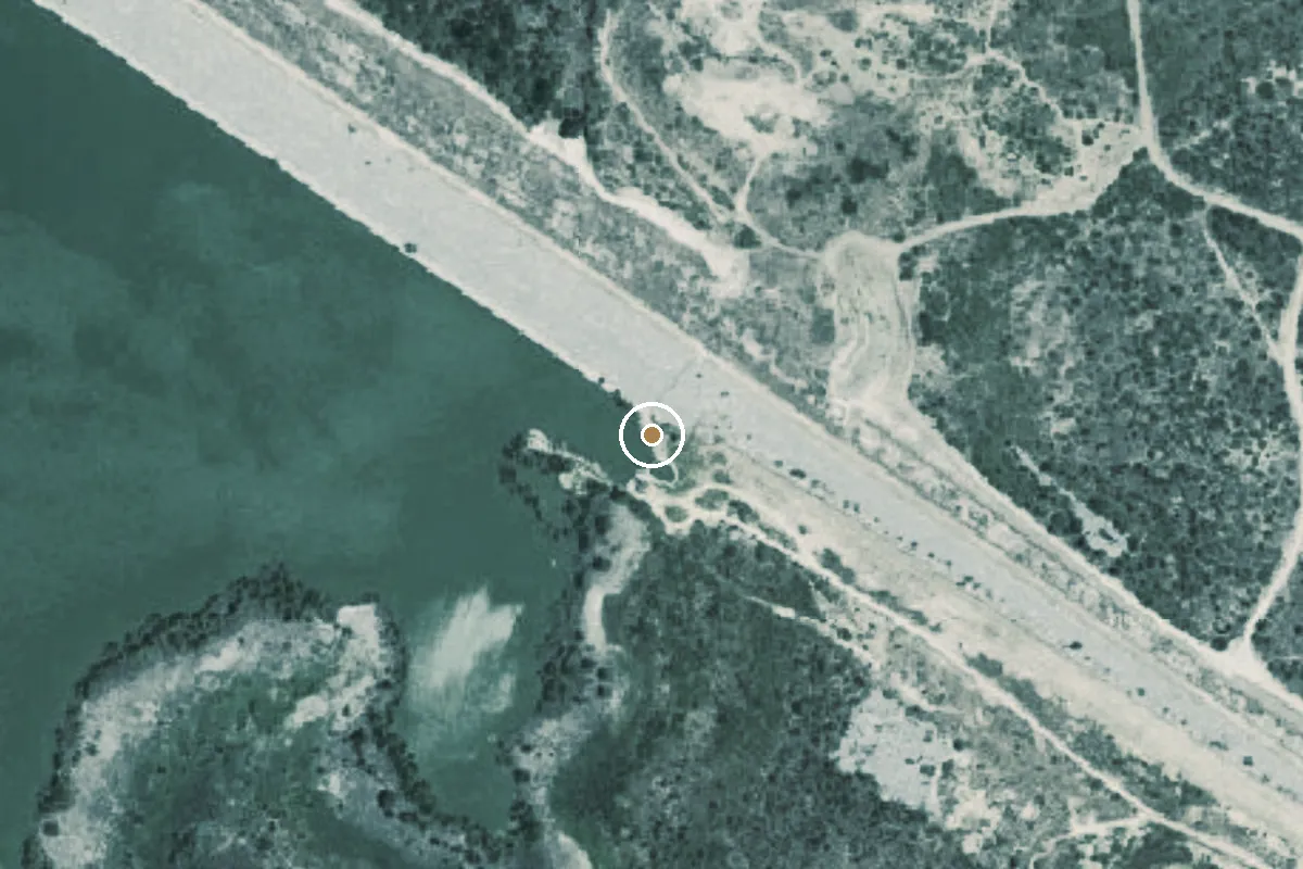 Aerial view of Twin Buttes Reservoir Boat Ramp