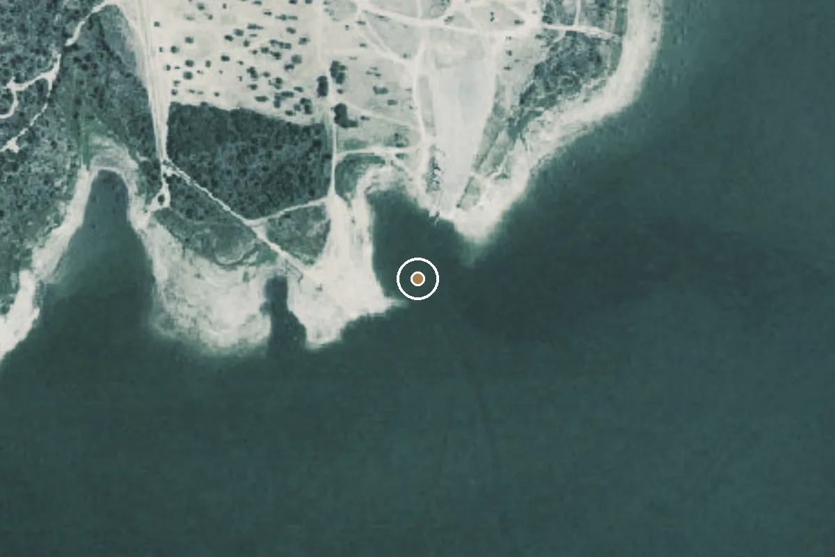 Aerial view of Twin Buttes Reservoir Boat Ramp