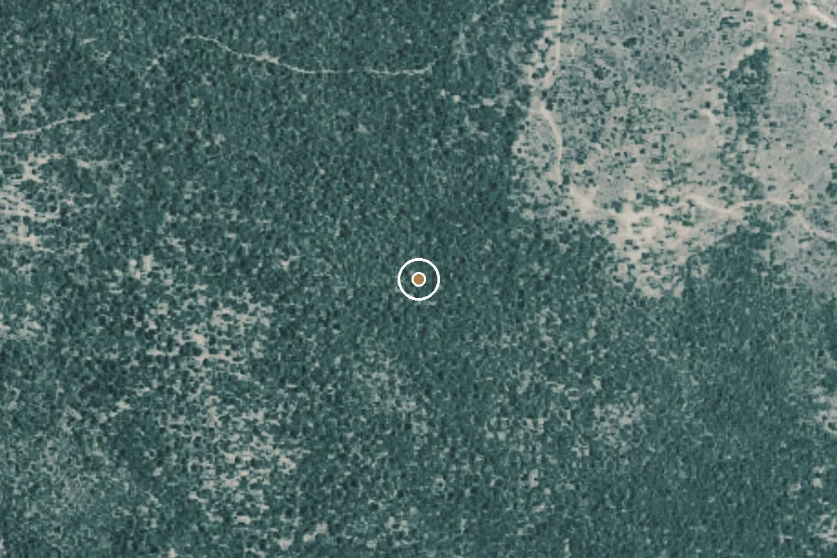 Aerial view of Twin Buttes Reservoir Boat Ramp