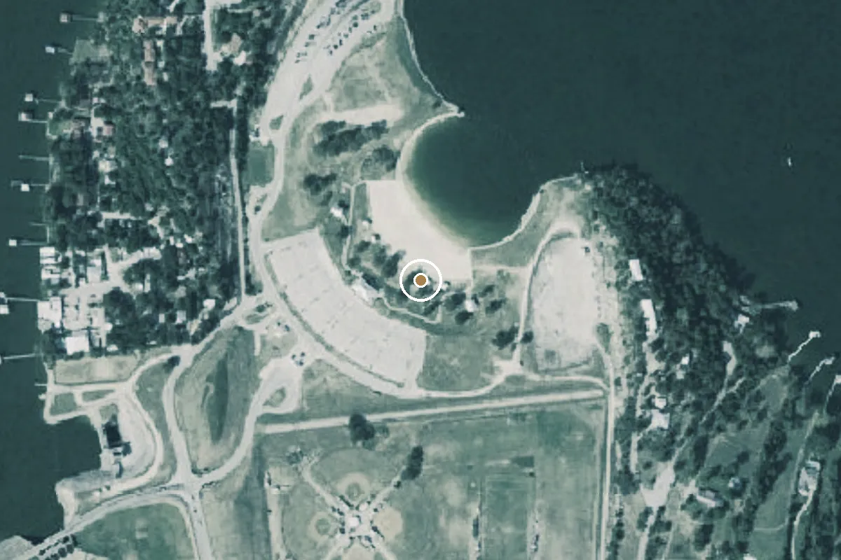 Aerial view of Twin Points Park Boat Ramp
