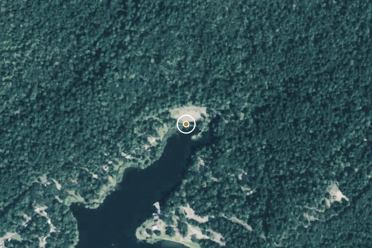 Aerial view of Tyler State Park Boat Ramp