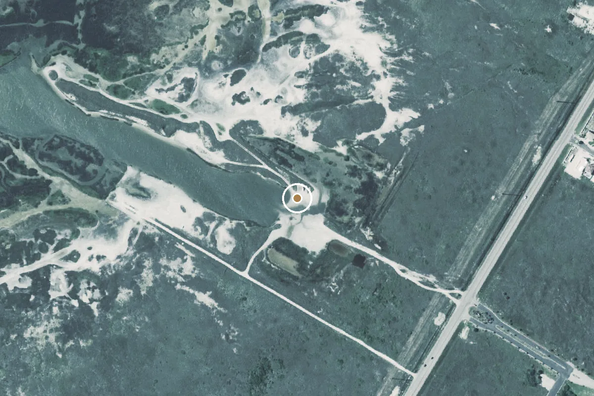 Aerial view of Upper Laguna Madre Boat Ramp