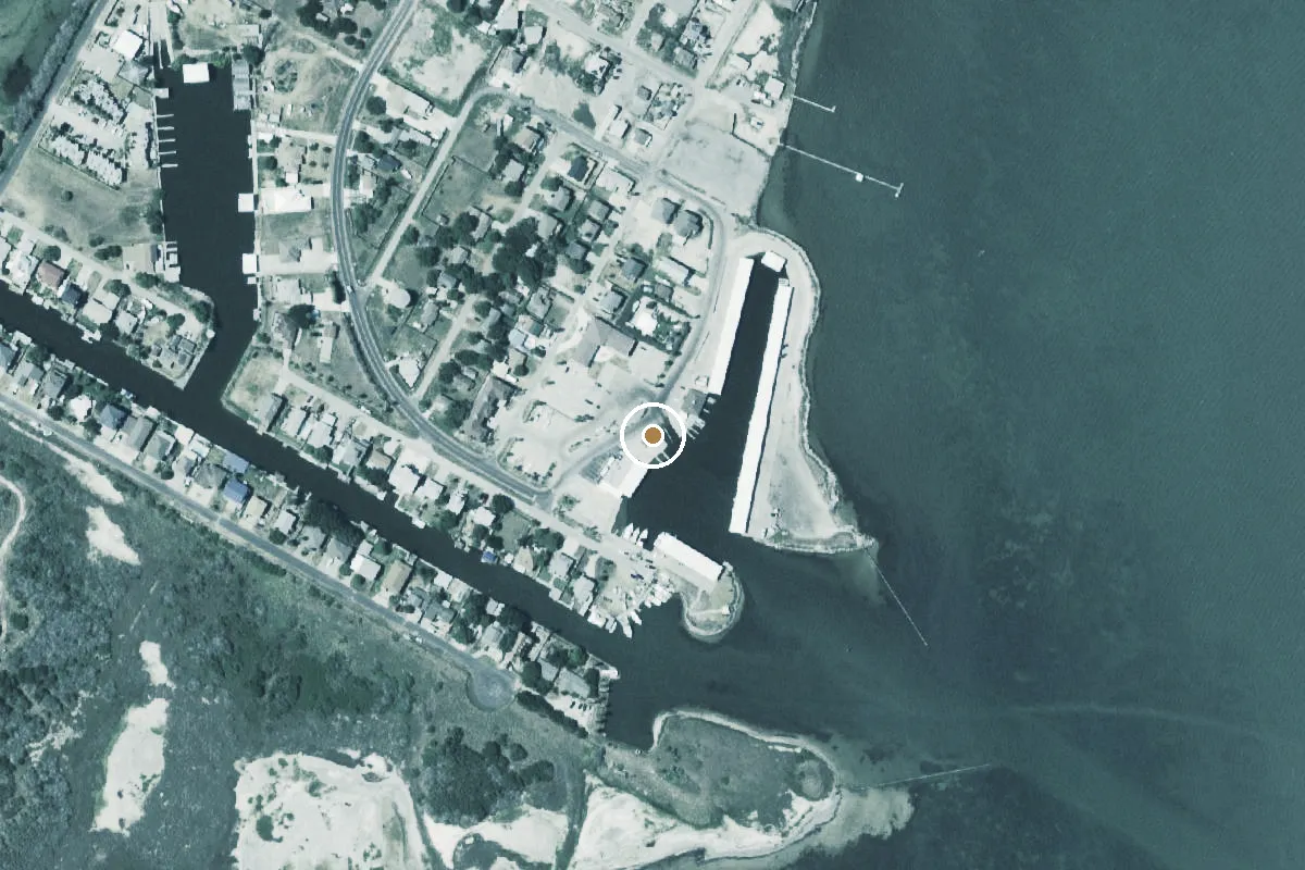 Aerial view of Upper Laguna Madre Boat Ramp