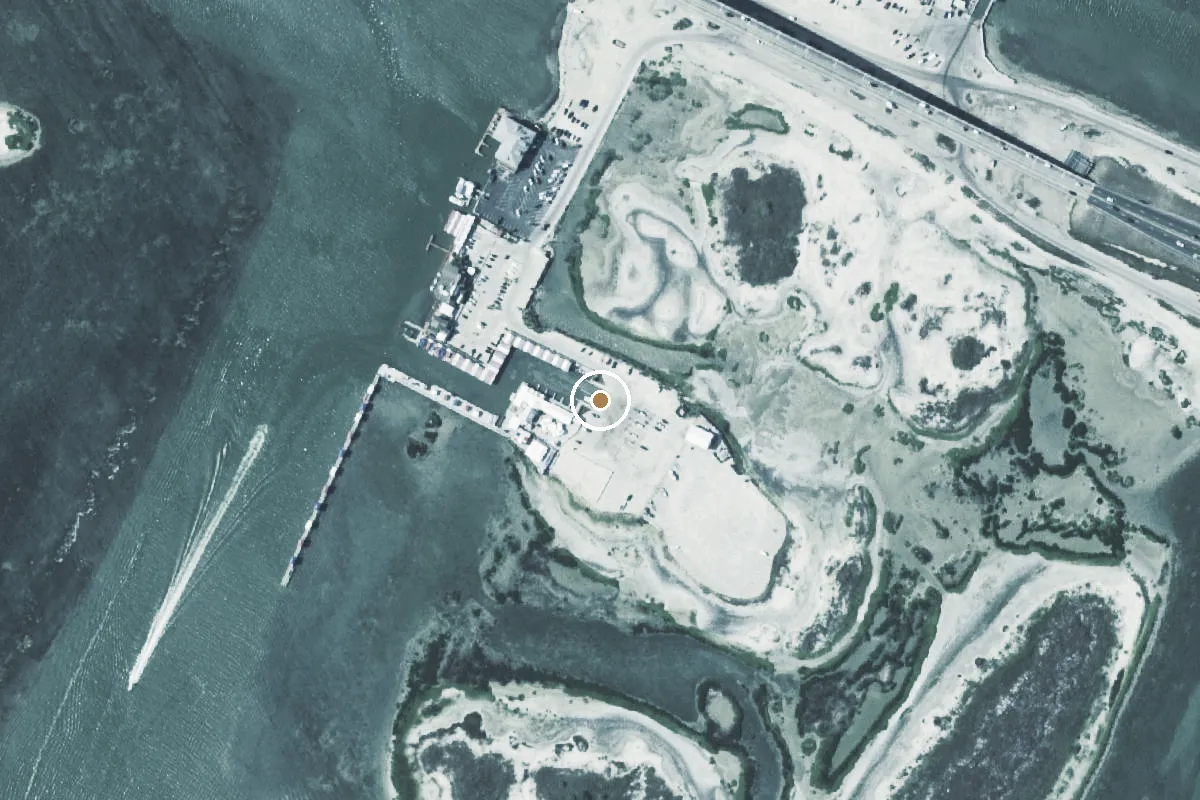 Aerial view of Upper Laguna Madre Boat Ramp