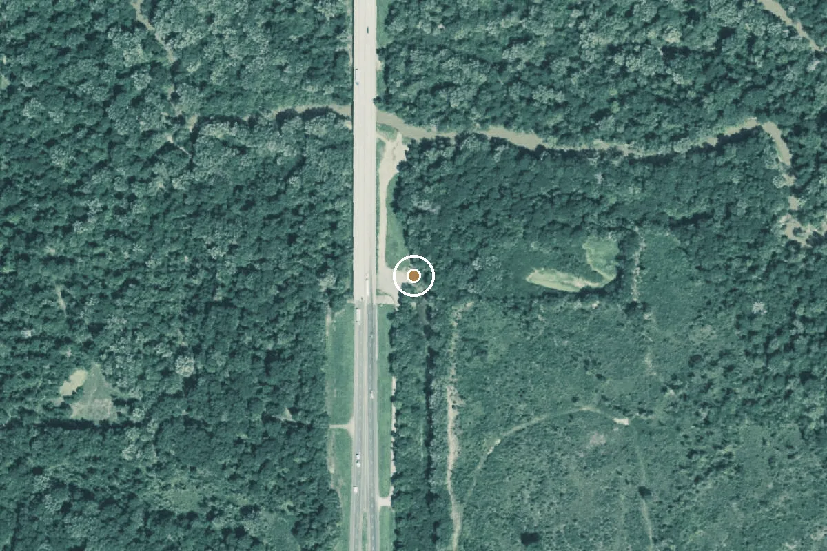 Aerial view of US 59 Angelina River Public Boat Ramp (TXDOT)