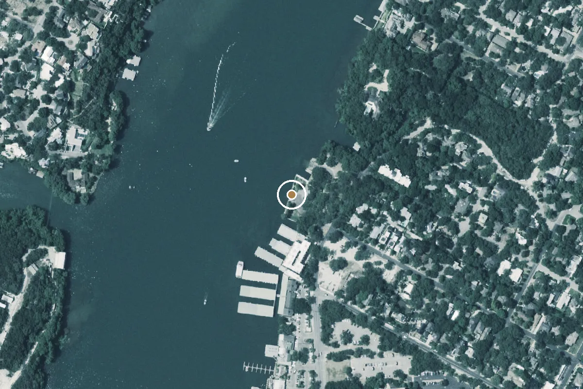Aerial view of Walsh Boat Landing Boat Ramp