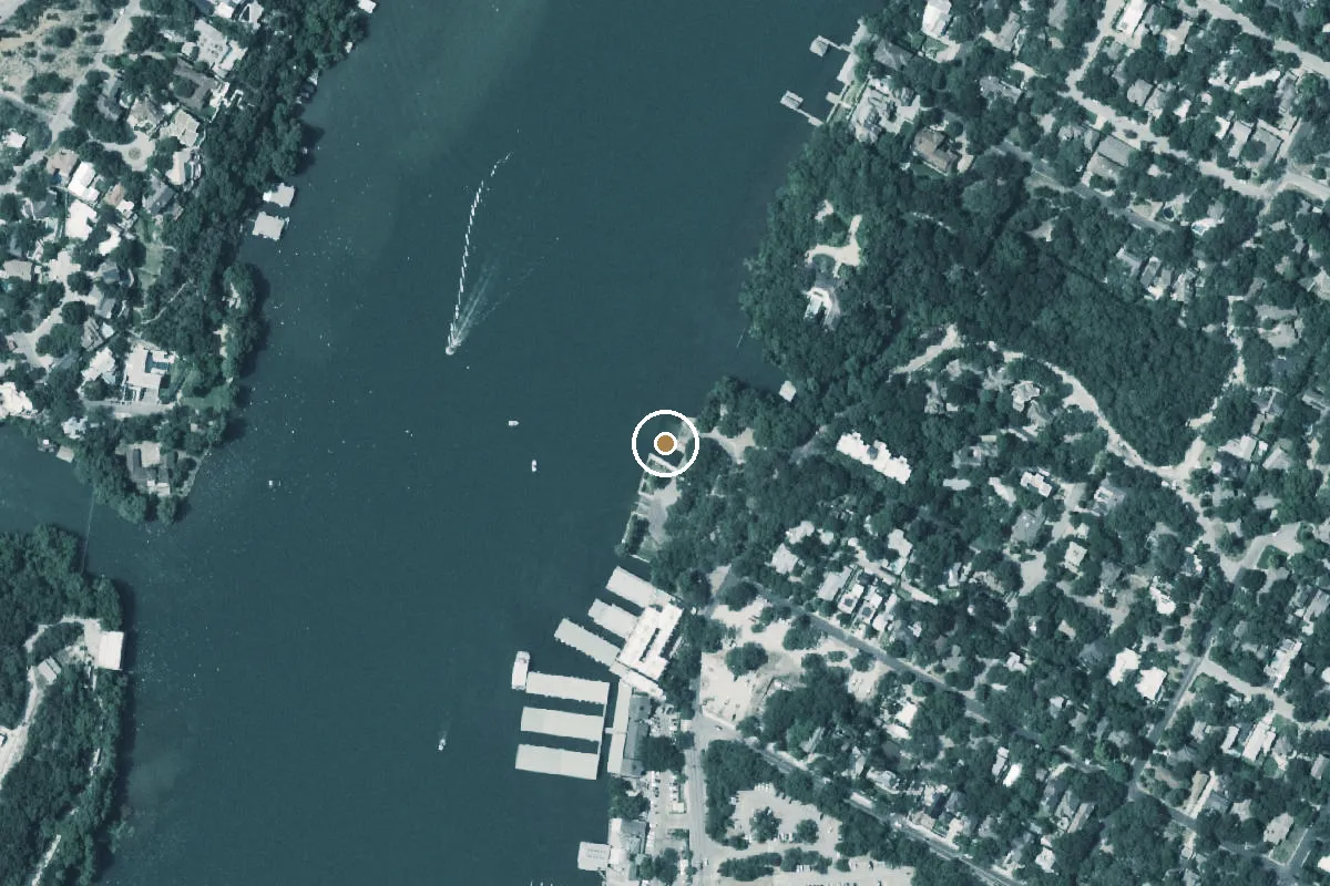Aerial view of Walsh Boat Landing Boat Ramp