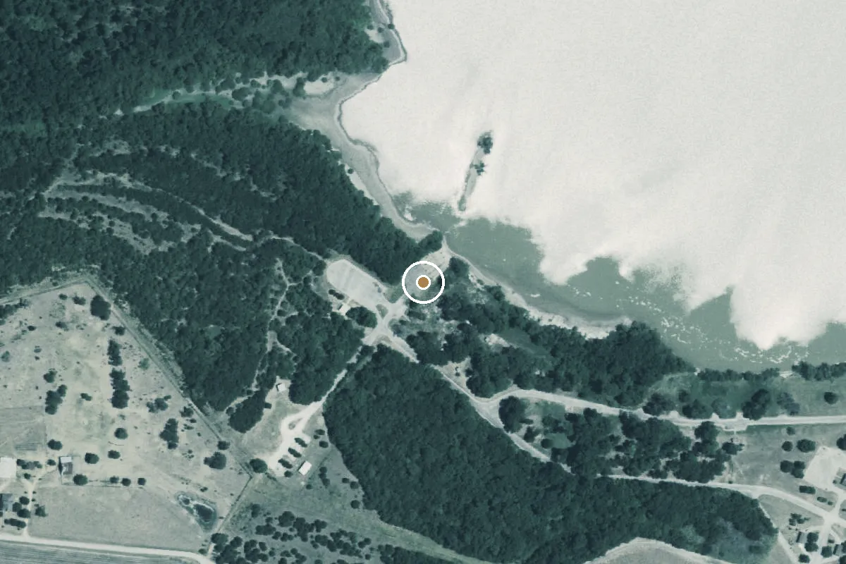 Aerial view of Waxahachie Creek Park Boat Ramp