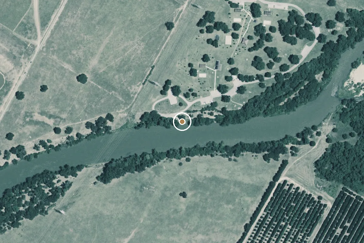 Aerial view of Webberville Park Boat Ramp