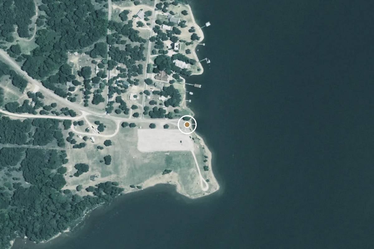 Aerial view of Weldon Robb Park Boat Ramp