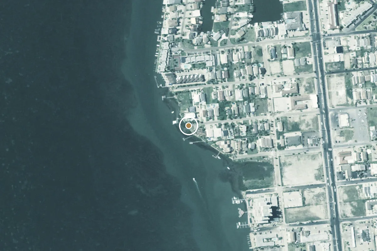 Aerial view of West Carolyn Drive Public Boat Ramp