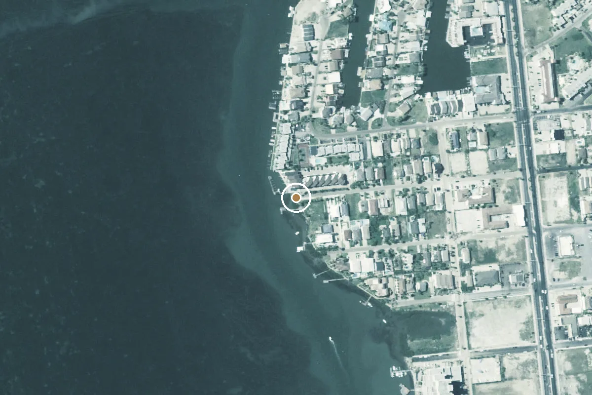 Aerial view of West Cora Lee Drive Public Boat Ramp