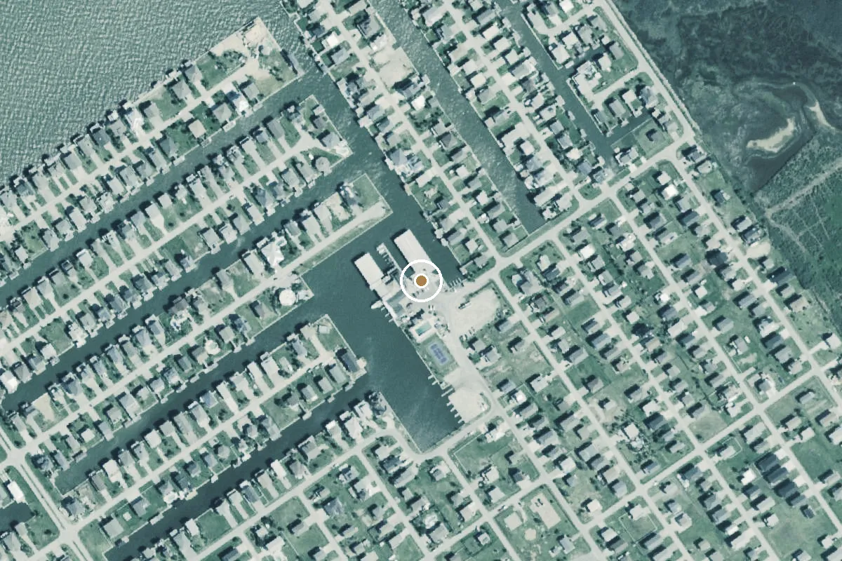 Aerial view of West End Marina Boat Ramp