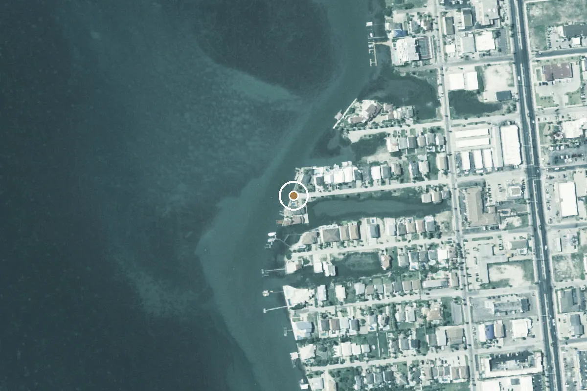 Aerial view of West Esperanza Street Public Boat Ramp