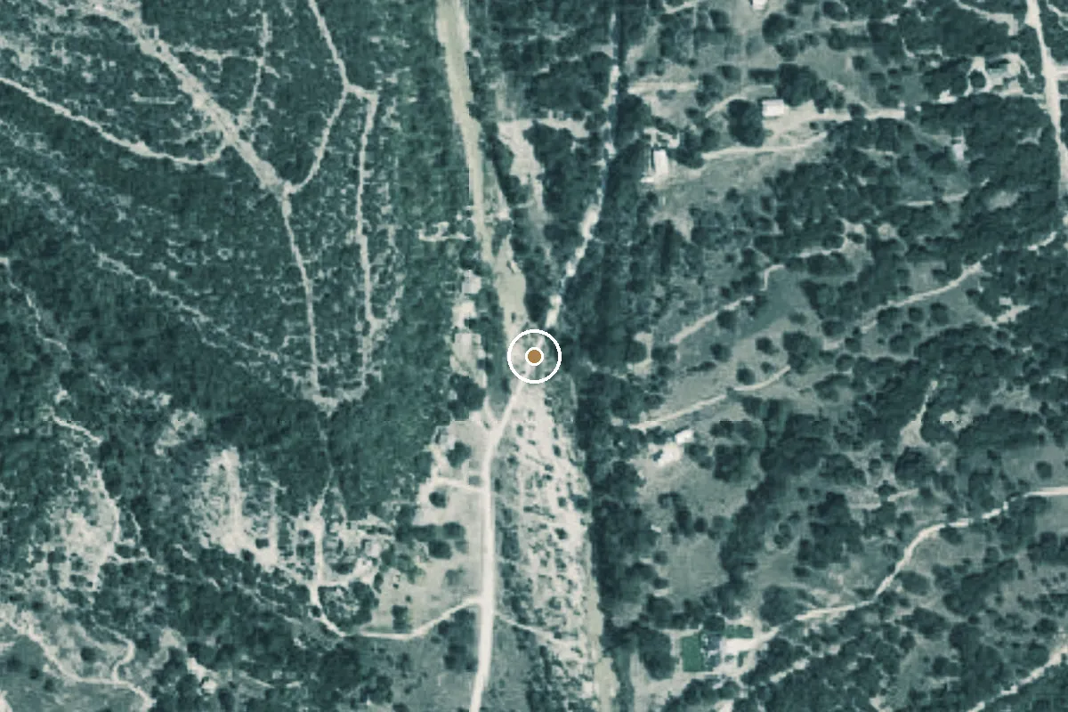 Aerial view of West Frio River Boat Ramp