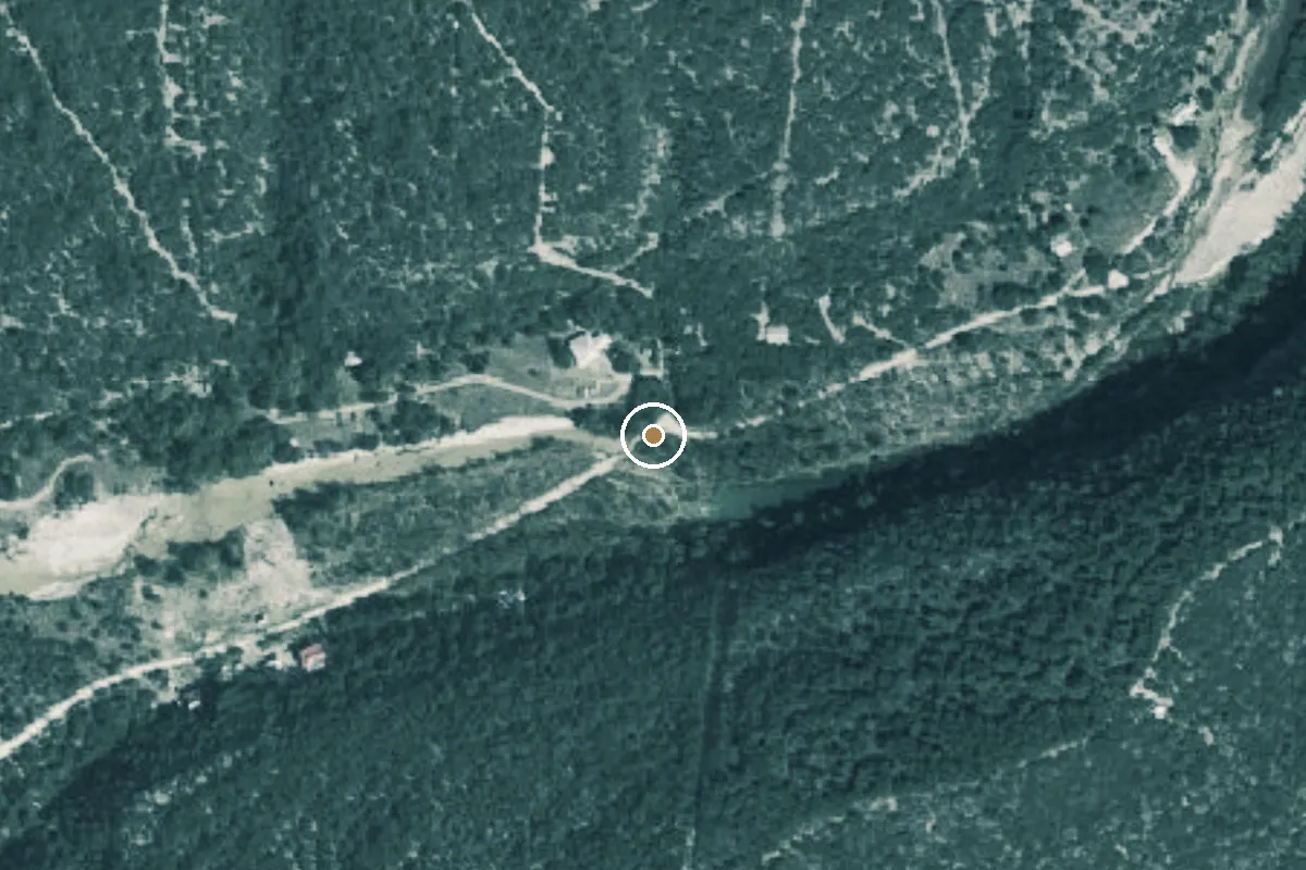 Aerial view of West Frio River Boat Ramp
