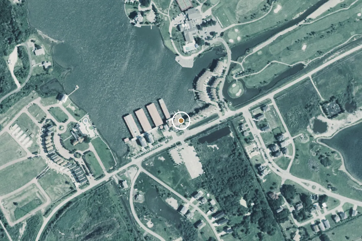 Aerial view of West Galveston Bay Boat Ramp