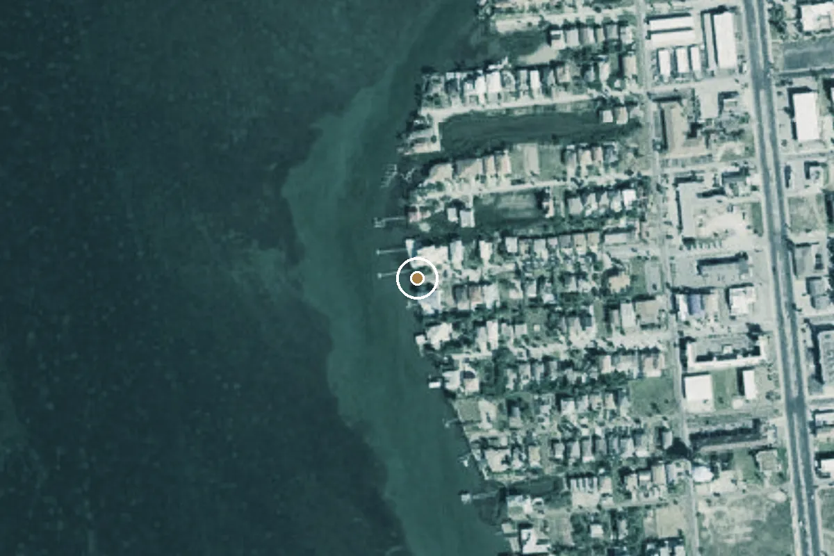Aerial view of West Gardenia Street Public Boat Ramp