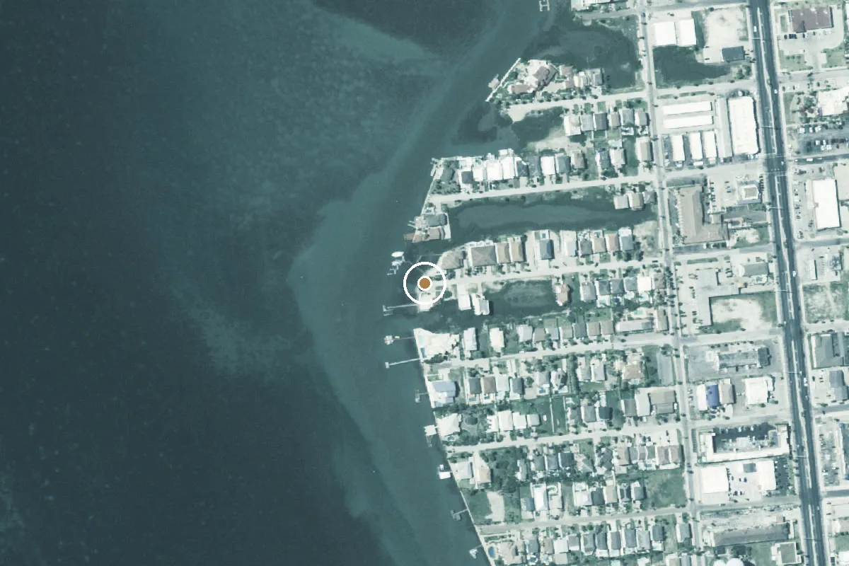 Aerial view of West Hibiscus Street Public Boat Ramp