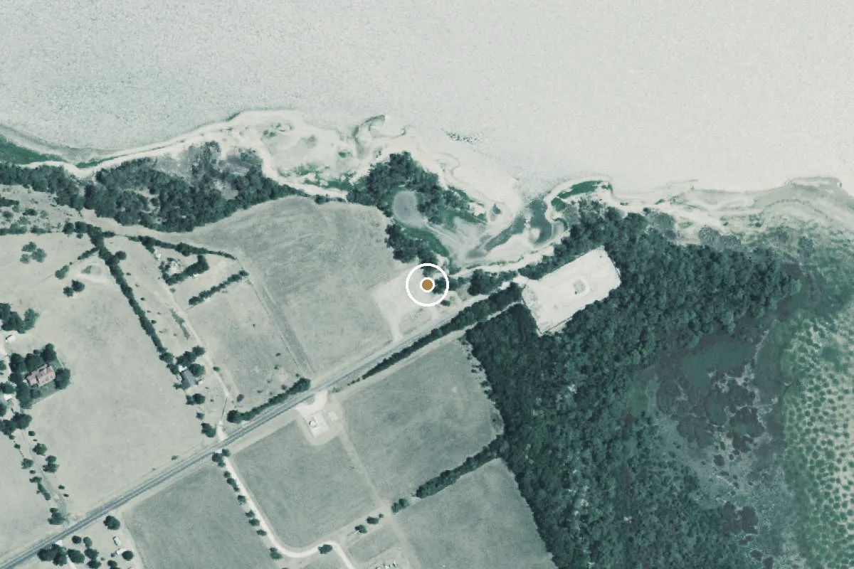 Aerial view of West Lake Pat Cleburne Boat Ramp