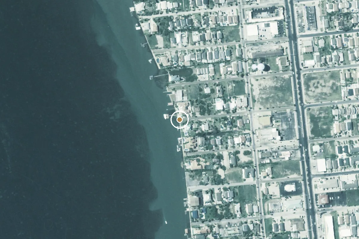 Aerial view of West Mesquite Street Public Boat Ramp