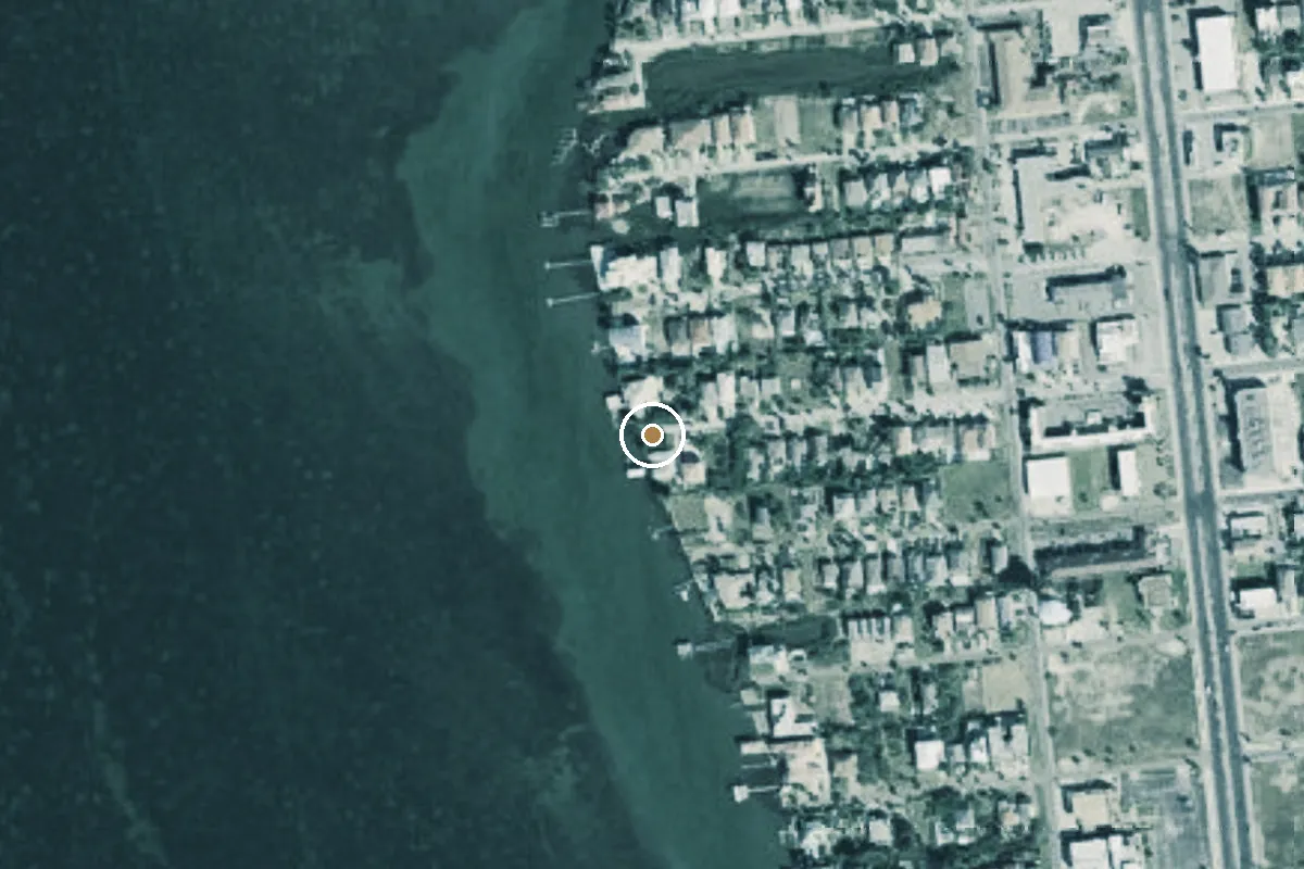 Aerial view of West Oleander Street Public Boat Ramp