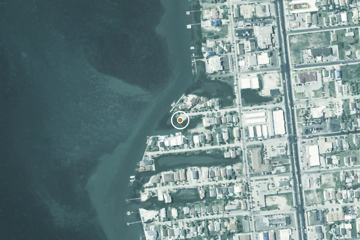 Aerial view of West Saturn Lane Public Boat Ramp
