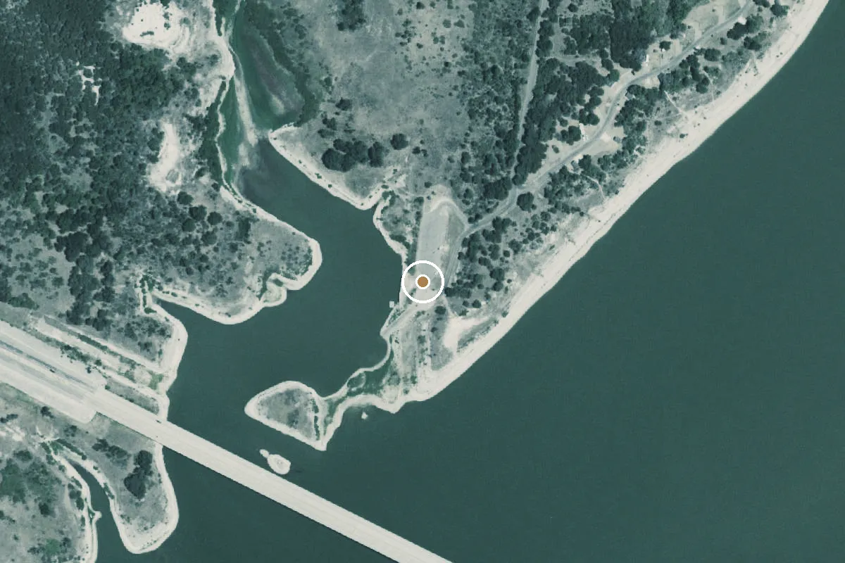 Aerial view of White Flint Park Boat Ramp