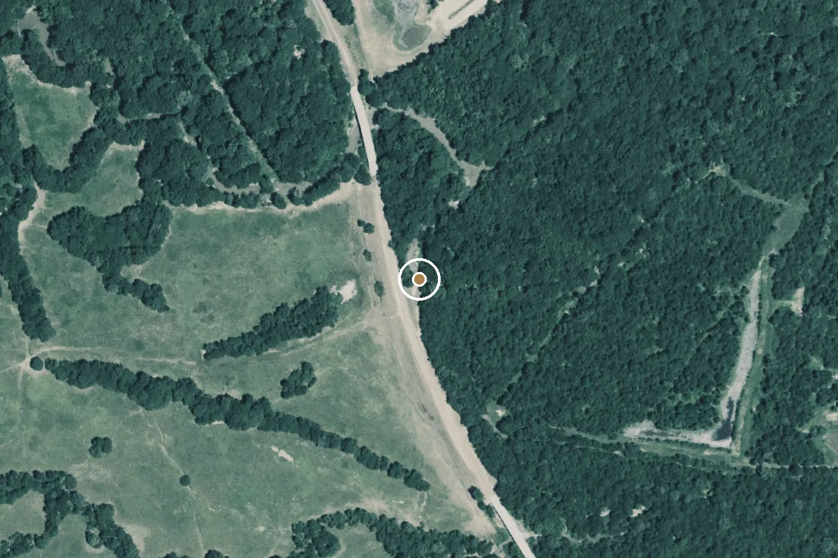 Aerial view of White Oak Creek Boat Ramp