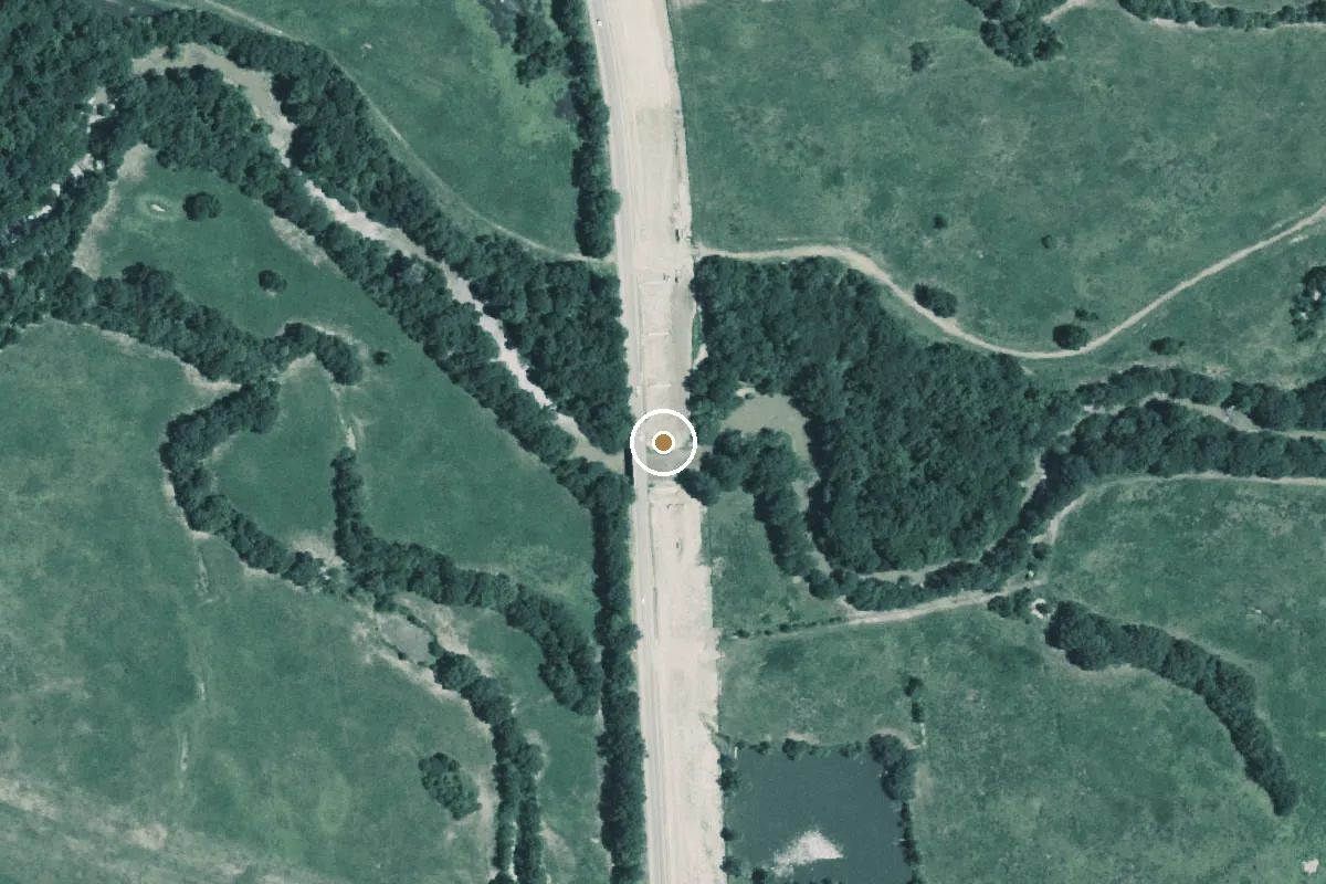 Aerial view of White Oak Creek Boat Ramp