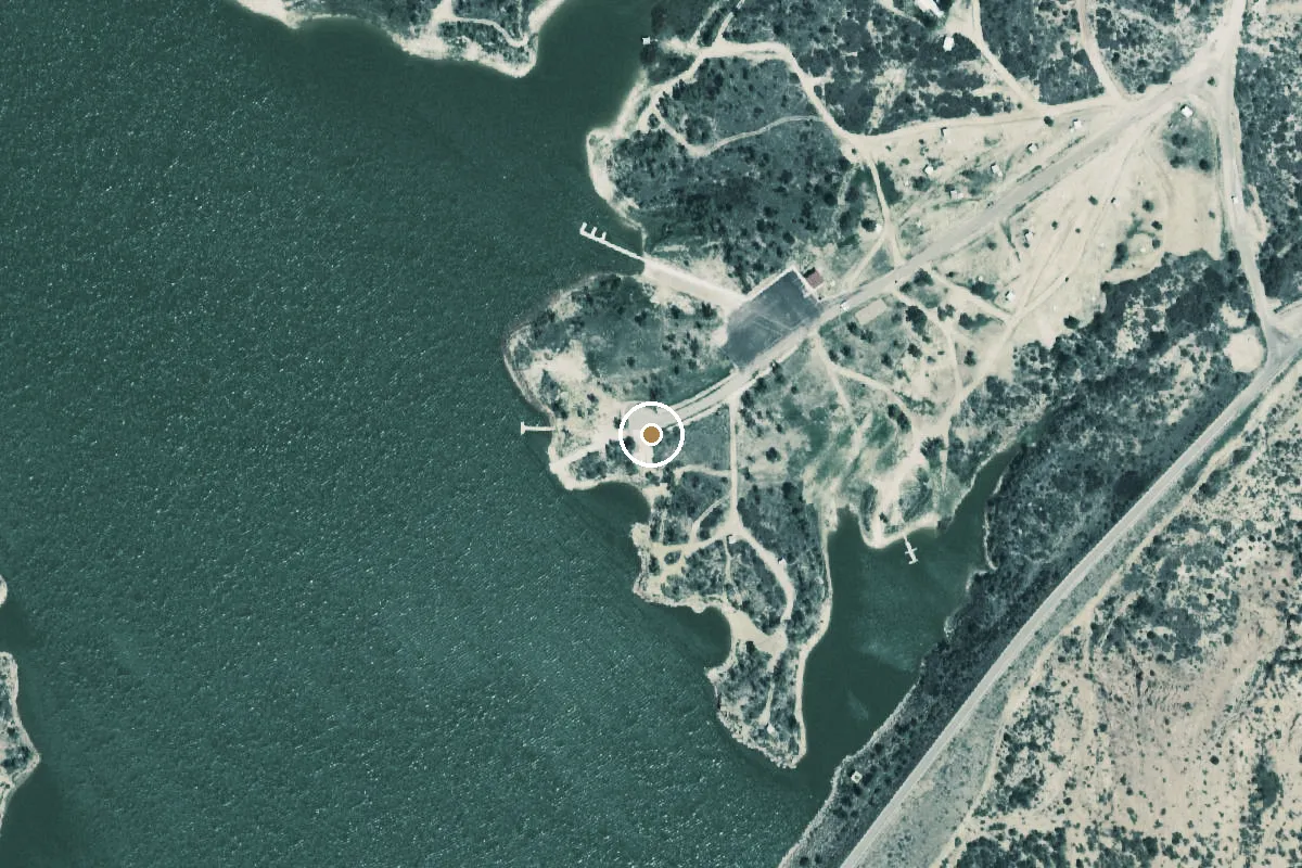 Aerial view of White River Lake Boat Ramp