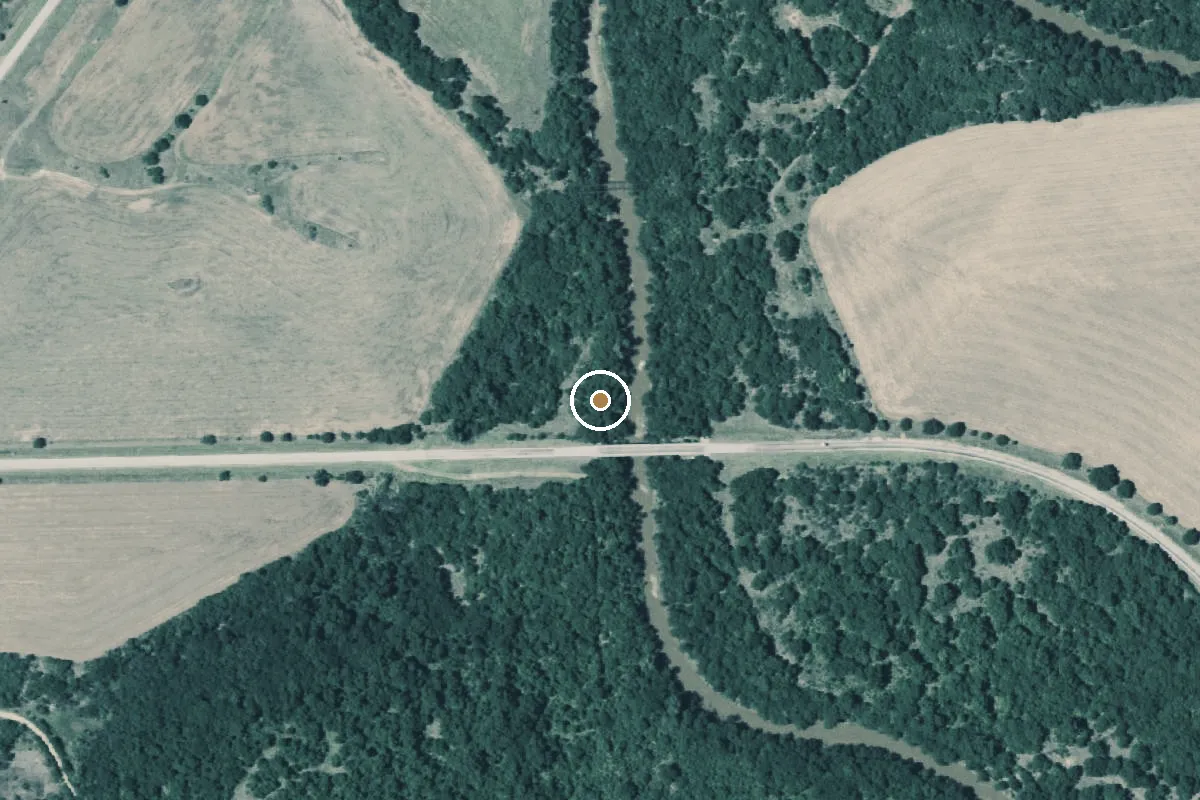 Aerial view of Wichita River Boat Ramp