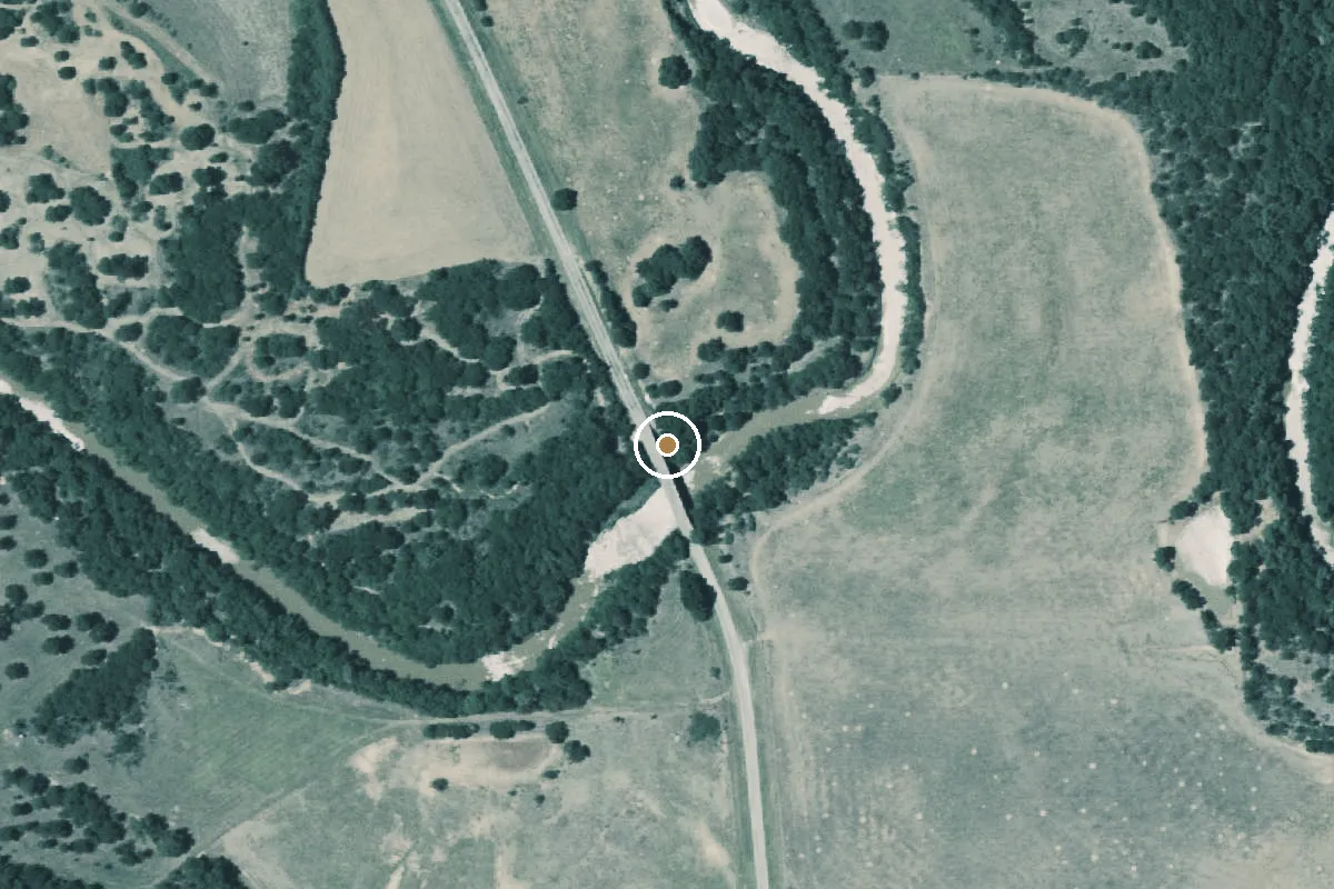 Aerial view of Wichita River Boat Ramp