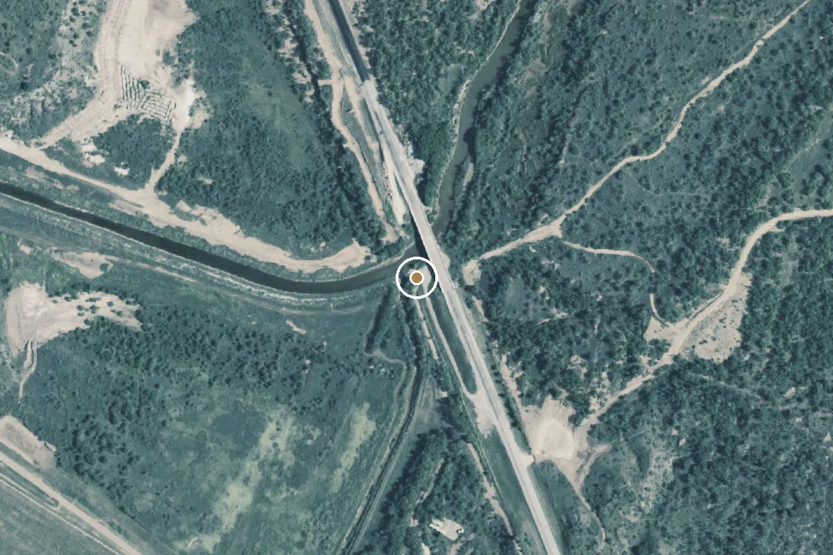 Aerial view of Wichita River Boat Ramp