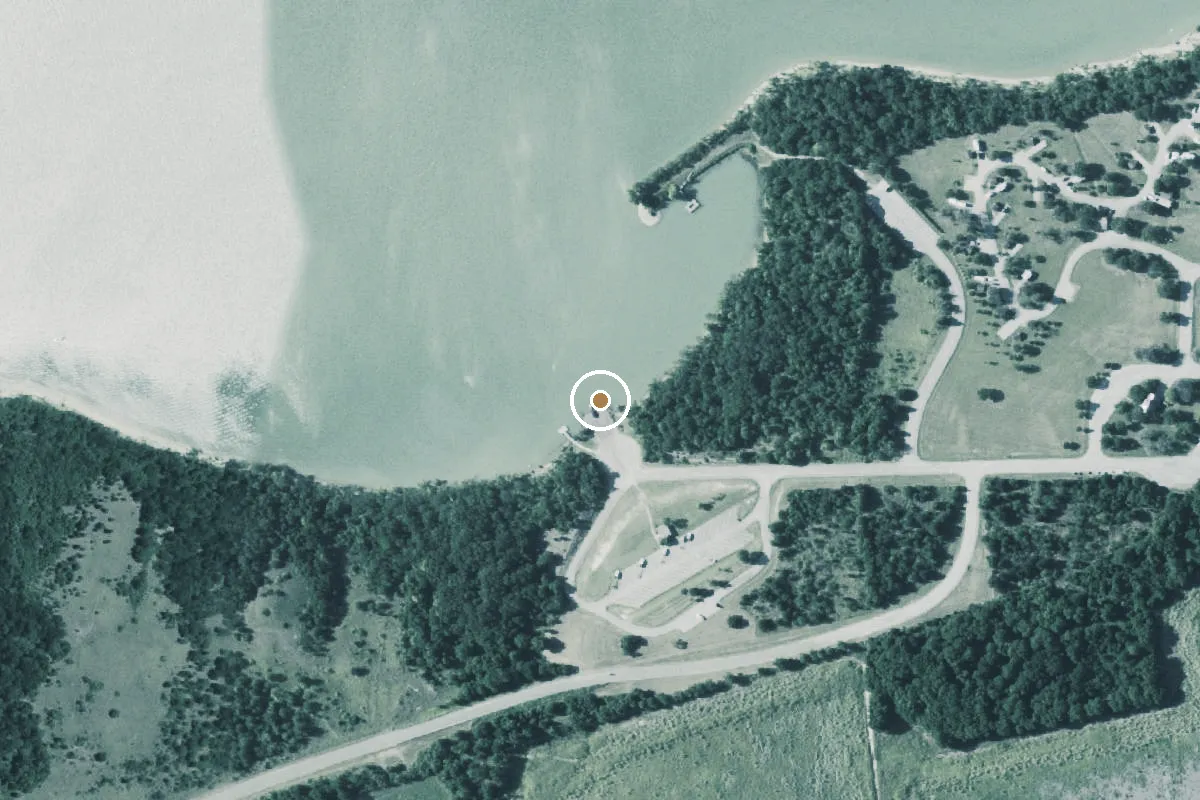 Aerial view of Wilson H. Fox Park Boat Ramp