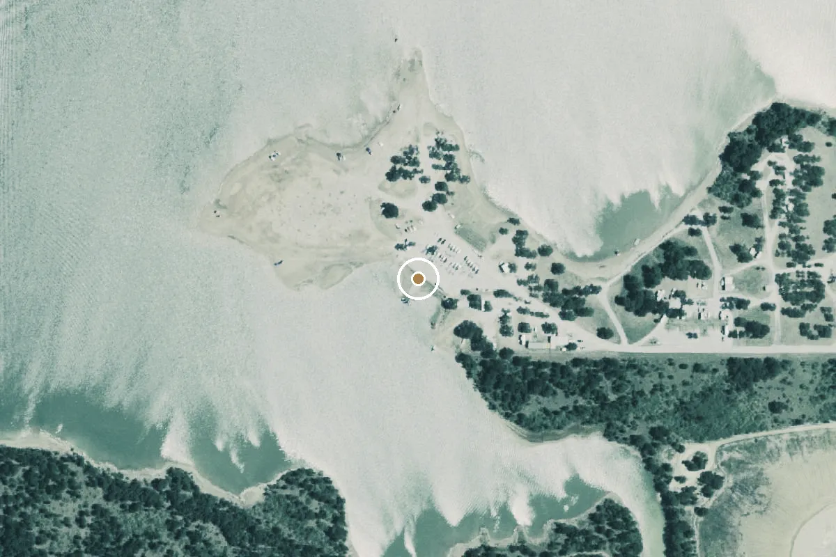 Aerial view of Wise County Park Boat Ramp