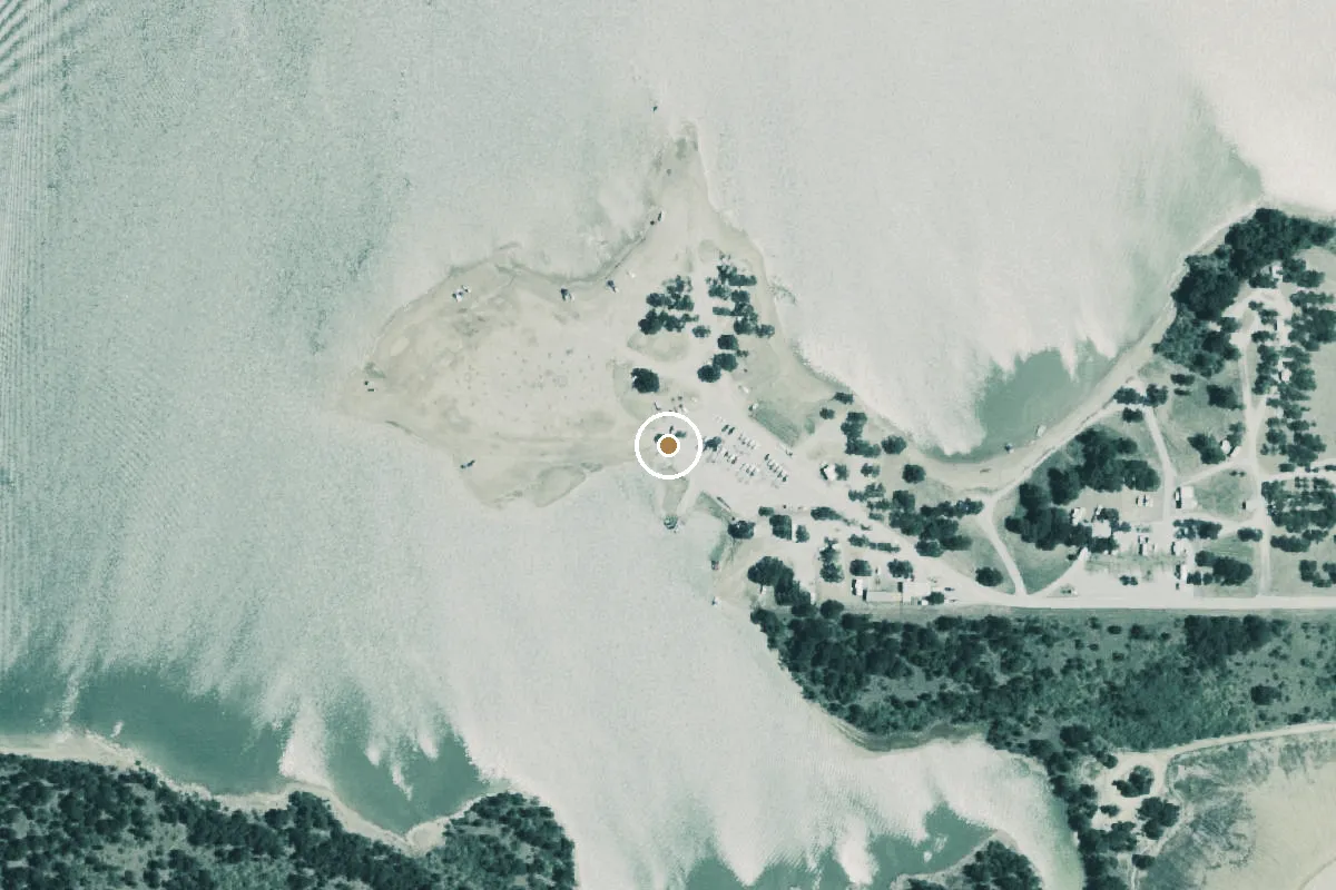 Aerial view of Wise County Park Boat Ramp