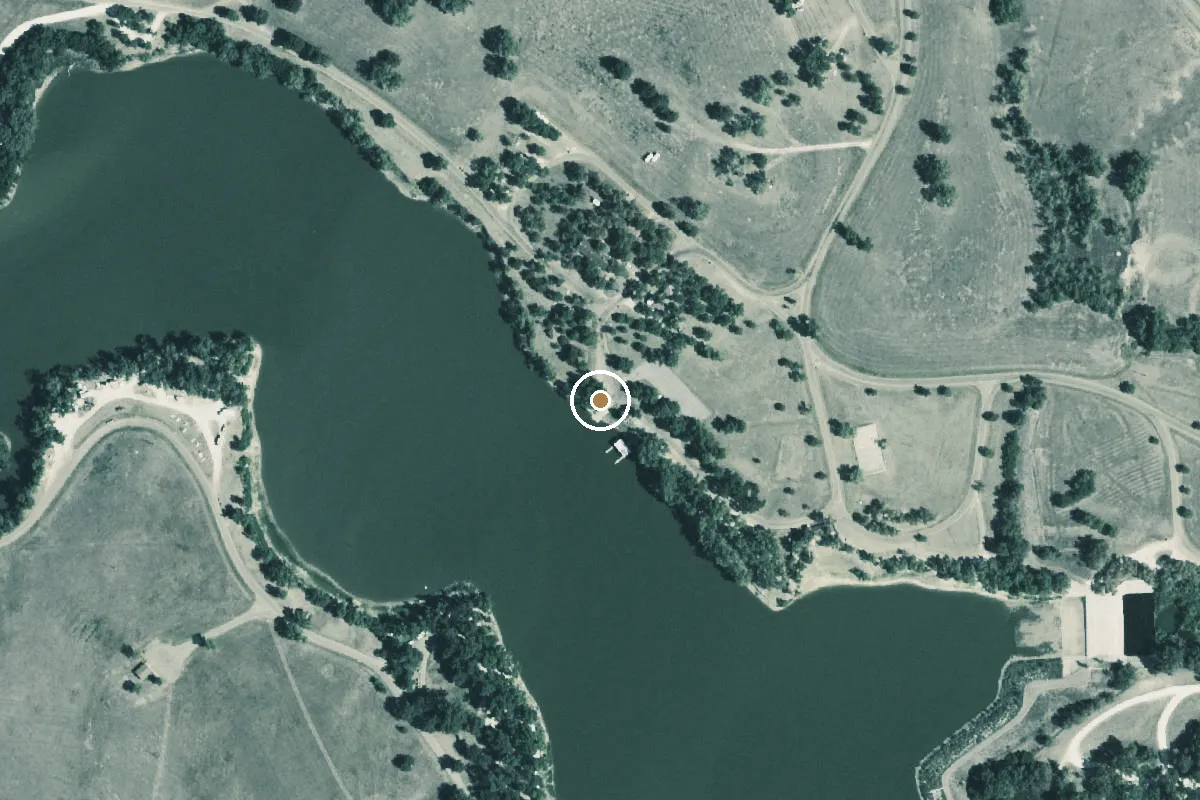 Aerial view of Wolf Creek County Park Boat Ramp