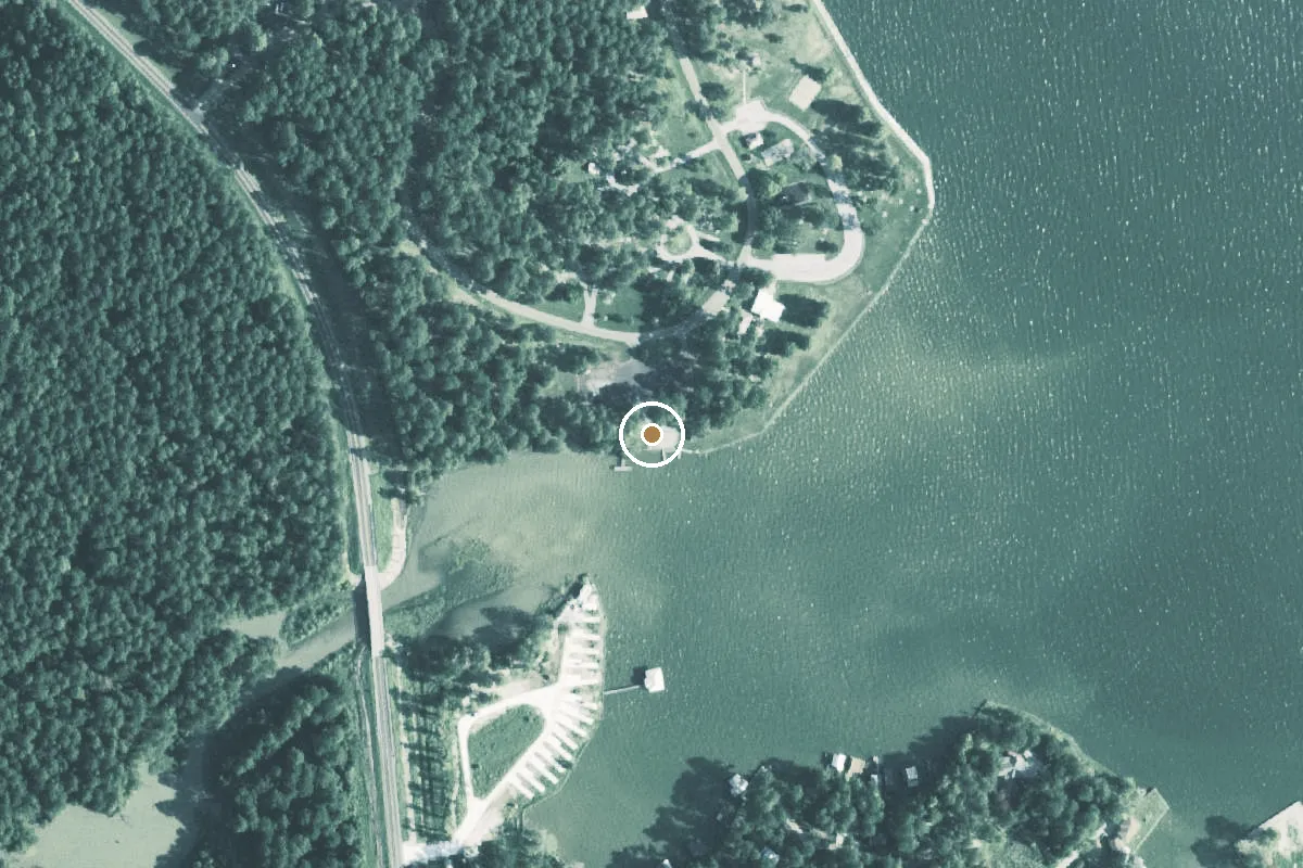 Aerial view of Wolf Creek Park Boat Ramp