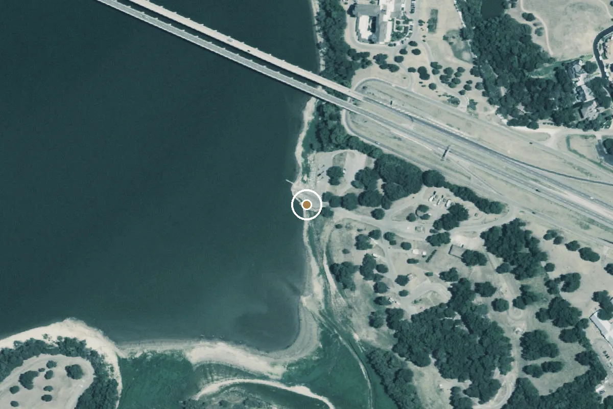 Aerial view of Woodway Activity Park Boat Ramp