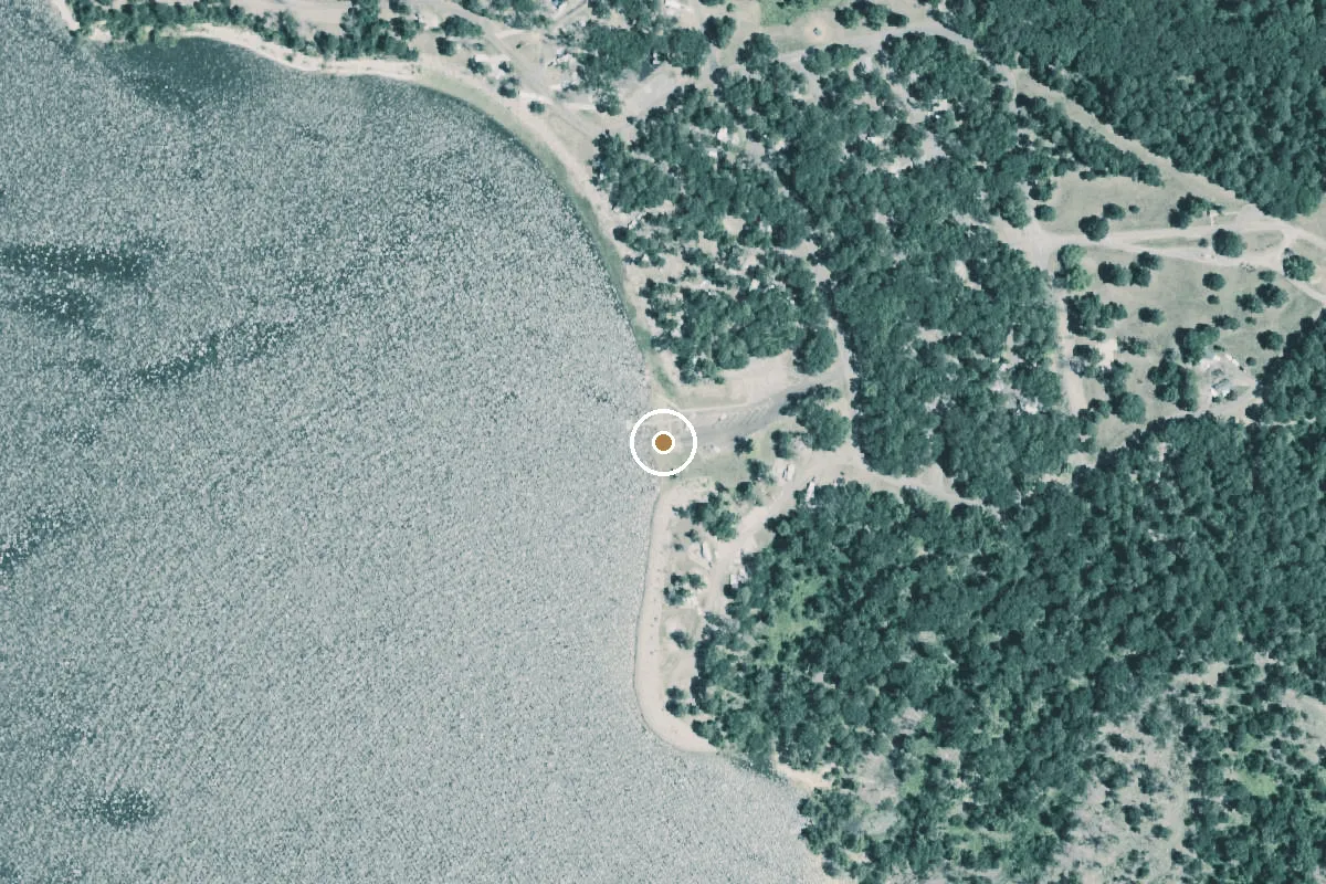 Aerial view of Wright-Patman Lake Boat Ramp
