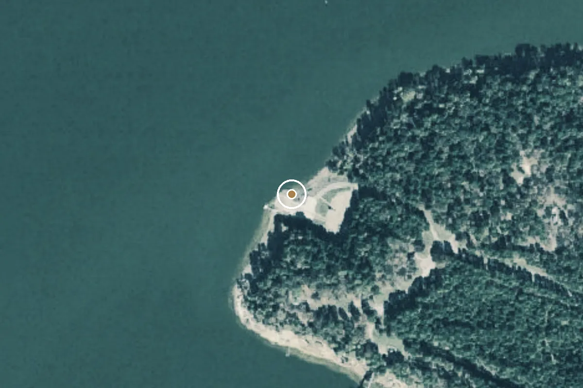 Aerial view of Wright-Patman Lake Boat Ramp