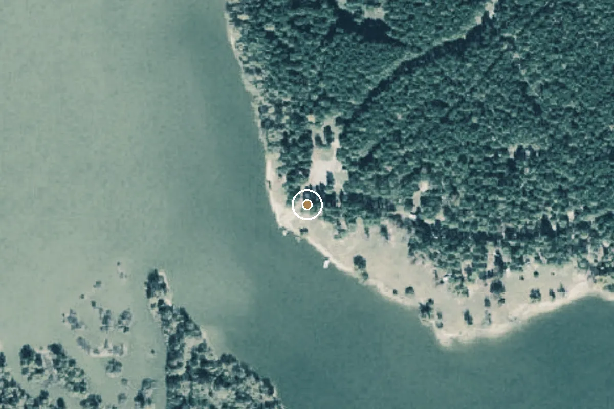 Aerial view of Wright-Patman Lake Boat Ramp