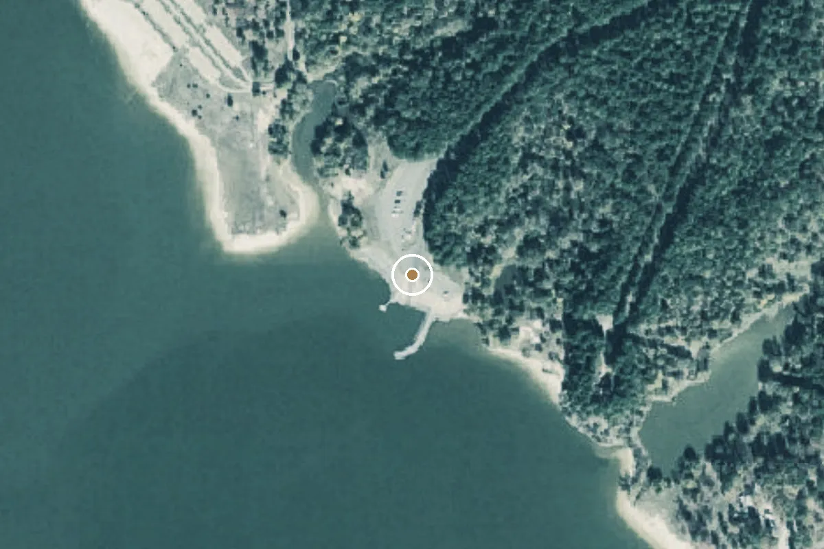 Aerial view of Wright-Patman Lake Boat Ramp
