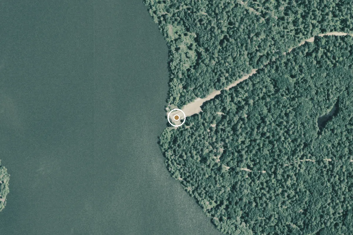 Aerial view of Wright-Patman Lake Boat Ramp